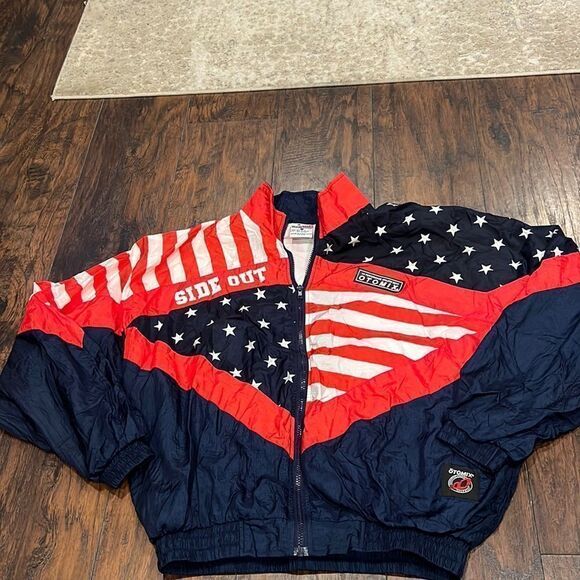 Otomix Promos American Flag Red White and Blue Windbreaker Vintage: Size M NWOT